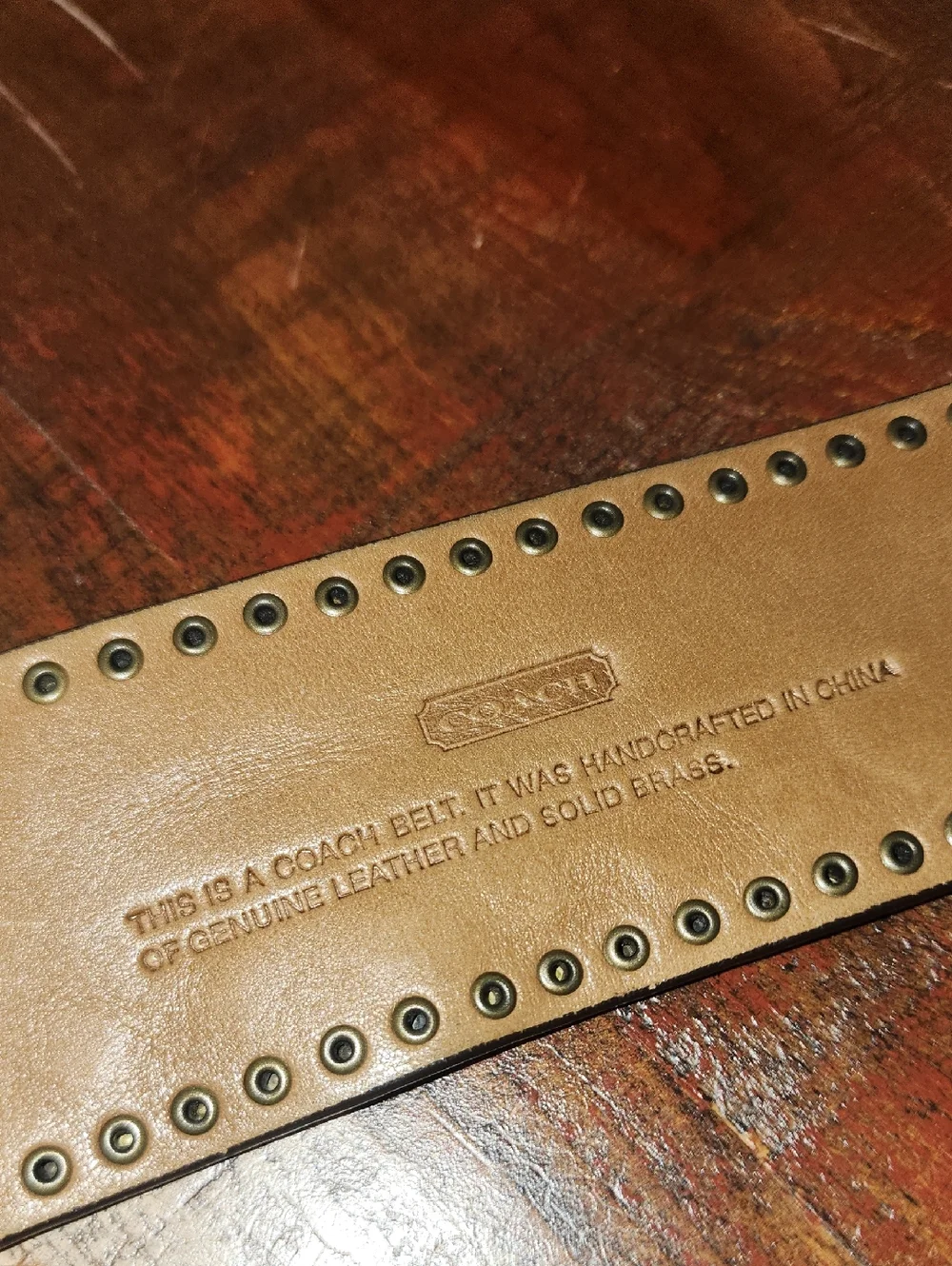 COACH Vintage Studded Tan Leather 2